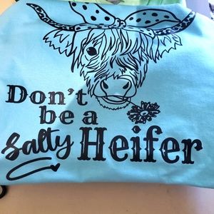 Dont be a salty heifer tshirt